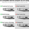 Vergleichstabelle verschiedener USB-C-Anschlusstypen für Kompatibilität mit einem Computer.