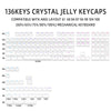 A set of 136 keys crystal jelly keycaps compatible with ANSI layout mechanical keyboards.
