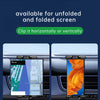 Demonstration of a universal work folding screen/bar phone/tablet mount for unfolded and folded screens.
