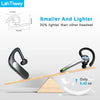 A scale shows a small black earbud on one side, demonstrating it is 0.42 oz lighter than other headsets.