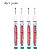 Four green waterproof deep hole marker pens for metal and woodworking