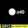 A white round skate foot is shown with the text x40 and 40PCS Ice version-7mm.