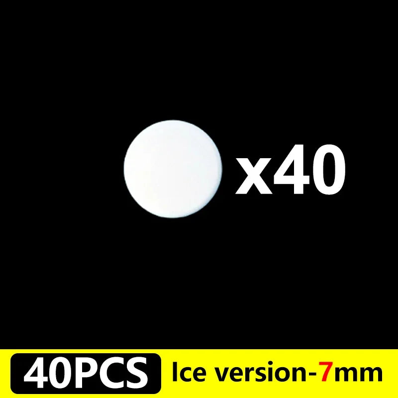 A white round skate foot is shown with the text x40 and 40PCS Ice version-7mm.