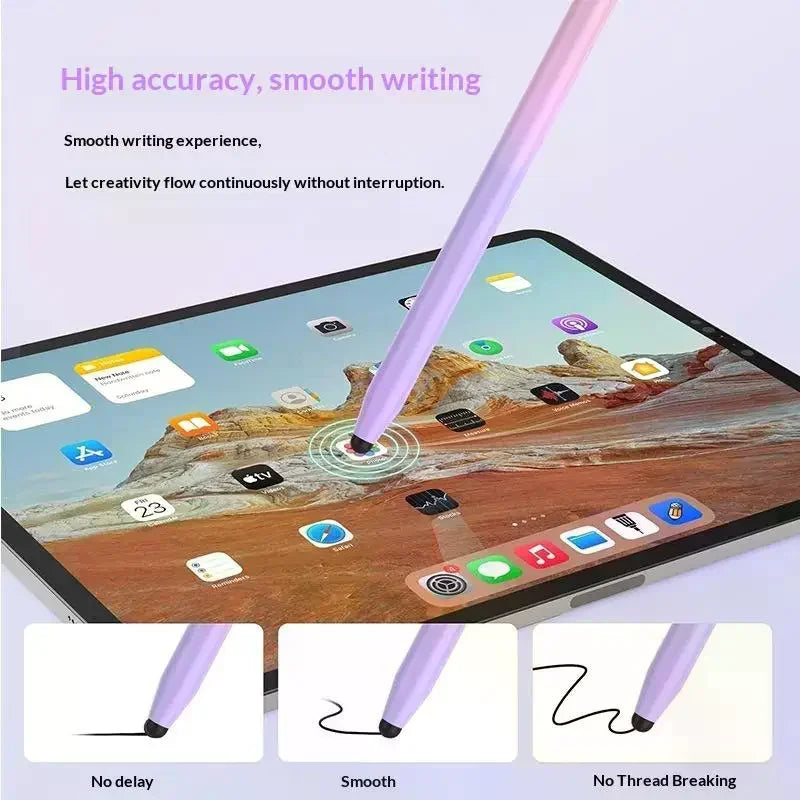 Pinkes Präzisionsgitter-Stift, der auf einem Tablet schreibt, demonstriert flüssiges und genaues Schreiben.