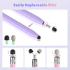 Replacement nibs and tips for a universal dual-tip capacitive stylus pen