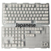 Klare Kunststoff-Mechanische Tastatur mit vollständigem Satz japanischer Keycaps und einer separaten Anordnung mit Standardta