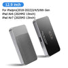 A silver magnetic wireless charging module for iPads, shown in a diagonal view.