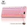 Pink AULA Tarantula mechanical keyboard with LED screen and control knob