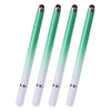 A set of four green and white universal stylus pens for tablet and phone.