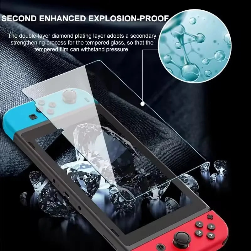 Nahaufnahme eines Smartphones mit einer gehärteten Glasschutzfolie, die explosionssichere Schichttechnologie hervorhebt.