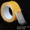 Roll of yellow heavy-duty double-sided cloth tape with a 5cm width and 5m total length.