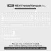 White OEM frosted keycaps for mechanical keyboards, including various layouts and sizes.