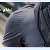 A magnetic locking lid case for AirPods Pro is shown being used on a person's shoulder.