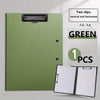 Carpeta de archivo verde A3/A4 con dos sujetadores para archivado vertical y horizontal, vendida como una sola pieza.