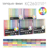 A set of 45 colorful erasable gel pens from Lanquo x Qimiart featuring various shades and colors.