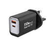 A black wall charger with a USB-A port and a DC output, labeled 150W QC+PD Super fast 5.0.