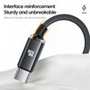 A black interface reinforcement cable with a braided nylon design is shown against a white background.