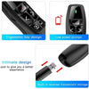 Black presentation pen pointer with ergonomic design and low power prompt features