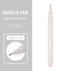 A light gray needle pen with a silver tip and black ink, labeled BR.