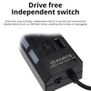A black 7-port USB 2.0 High Speed Hub splitter device.