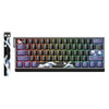 A black aluminum mechanical keyboard with hot-swappable switches shown from the front.