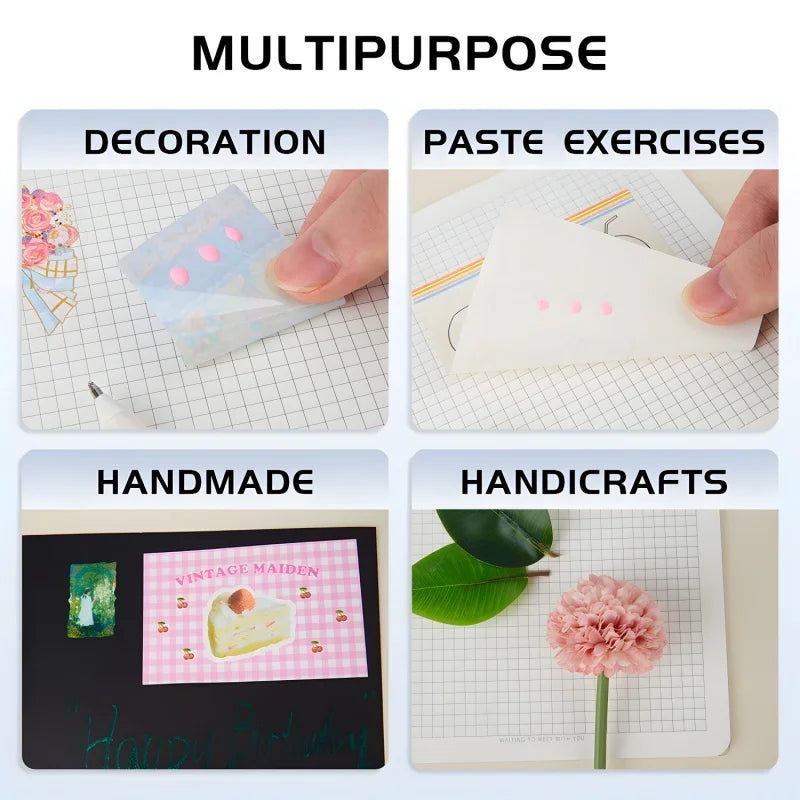 A collection of multi-purpose craft items including decoration, paste exercises, handmade cards, and handicrafts.