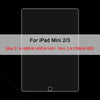 A black screen protector for iPad Mini 2/3 devices, showing compatibility information.