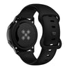 A black silicone watchband for an Amazfit Bip 6 fitness tracker.