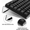 Acrylic keyboard riser stand featuring an anti-slip silicone strip and smooth rounded edges for stable placement.