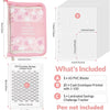 Pink A5 envelope savings challenge set including envelopes, tracker, and instructions