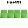 Four green wall mount magnetic document file holders.
