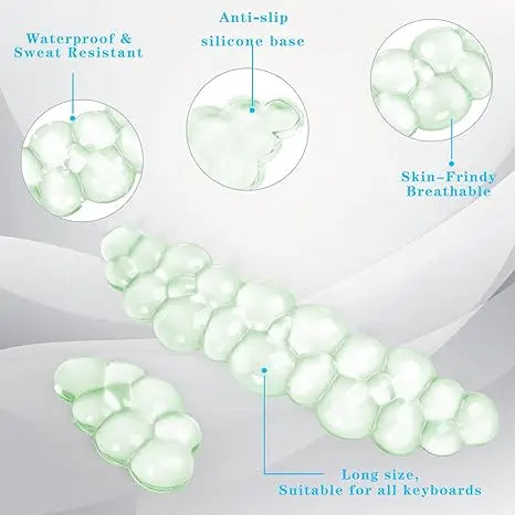 Ergonomic cloud wrist rest silicone base for keyboards and mice, waterproof, anti-slip, and skin-friendly.