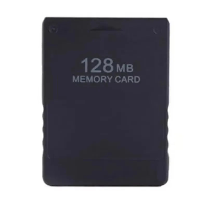 A black 128 MB memory card labeled MEMORY CARD.