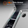 Close-up view of a silver slim protective case for a laptop, highlighting the thin armor design.