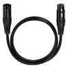 Black shielded XLR audio cable with male connectors.