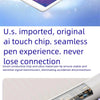 Close-up of a smart conductive chip and ultra-metal pen tip for a tablet device.
