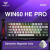 WIN60 HE PRO keyboard featuring a metallic frame and mechanical switches with a Semantic Magnetic Axis.