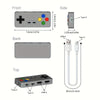 Diagram showing the front, side, back, and top views of a 4-in-1 USB hub with Type-C and USB A ports.