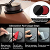 Instructions showing how to use an adsorption pad for preventing detachment on non-smooth surfaces.