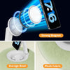 A magnetic pillow stand is shown with a strong magnet, storage bowl, and plush fabric for device storage.