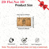 A brown credit card sized sticker with dimensions 11.5x9mm and 8.5cm/3.34inch.