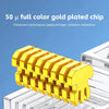 Gelb vergoldeter RJ45 CAT6 Kristall-Head Ethernet-Steckerchip.