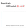 Packaging list for a 2-pack of screen protectors and cleaning tools for the HONOR MagicPad 3 (13.3-inch).
