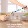 A hand holds a colorful set of reusable nylon cable organizer ties demonstrating a strong and non-slip hold for cord manageme