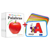 Set flashcards with the letter A and the word Abeja from a Spanish learning book