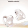 A pair of white OpenDots 2 Ear Clip Headphones shown against a light background.