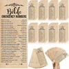 A set of ten decorative bible emergency numbers bookmarks in beige and brown tones.