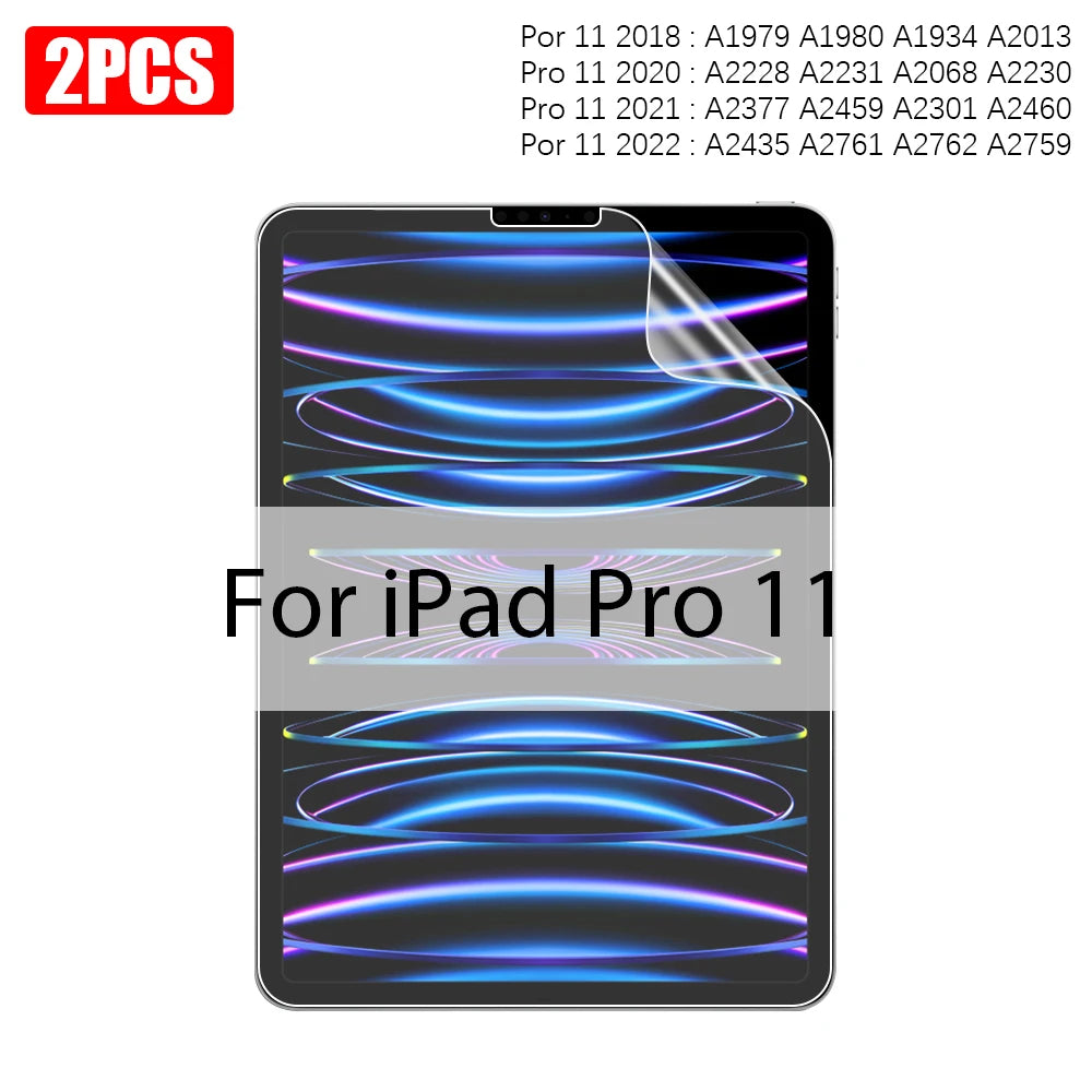 Two tempered glass screen protectors for an iPad Pro 11 device.