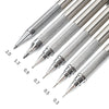 A set of precision mechanical pencils showing a range of diameters from 2.0 to 0.3 mm.