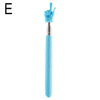 A light blue retractable hand pointer stick with a silver tip and a blue body.